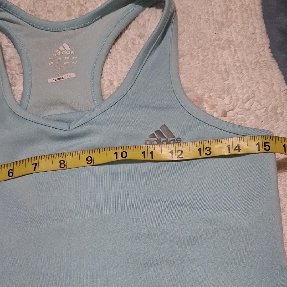 adidas Light Blue Performance Racerback Tank - Picture 5 of 6